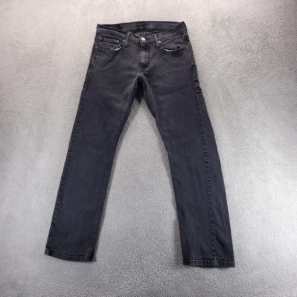 Levis 514 Jeans Mens 31x32 Black Regular Straight Dark Wash Stretch Comfort
